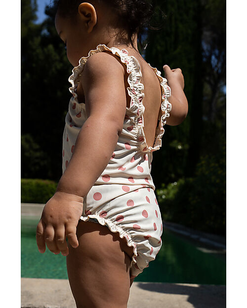 Konges Slojd Collette Swimsuit - Dots Rose - Oeko-Tex Certified Swimsuits