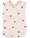 Konges Slojd Comea Large Sleeveless Bib - Amour Rouge - 100% Organic Cotton Snap Bibs