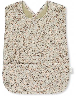 Konges Slojd Comea Large Sleeveless Bib - Flower Field - 100% Organic Cotton Snap Bibs