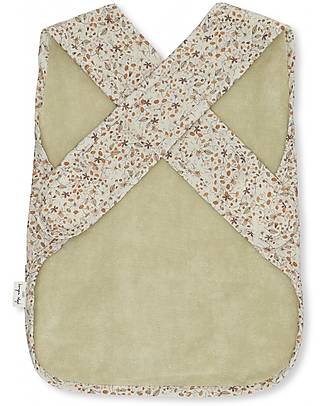Konges Slojd Comea Large Sleeveless Bib - Flower Field - 100% Organic Cotton Snap Bibs