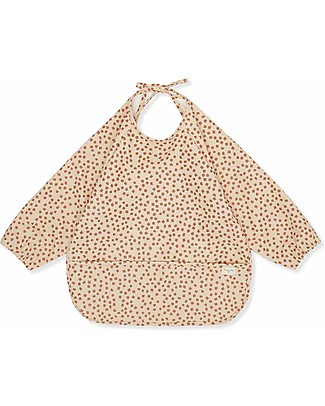 Konges Slojd Dinner Bib with long sleeves - Buttercup rose Waterproof Bibs