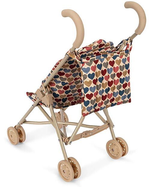Konges Slojd Doll Stroller - Coeur Bisous - Cotton and Metal Dolls Accessories
