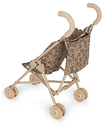 Konges Slojd Doll Stroller - Oranges - with Cover 100% Cotone Organico Toy Prams