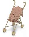 Konges Slojd Dollo Stroller - Cherry Blush - with Cover 100% Cotone Organico Toy Prams
