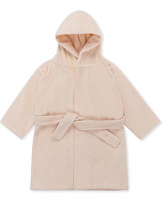 Konges Slojd Embroided Bathrobe - Cherry - Blush - 100% Organic Cotton Towels And Flannels