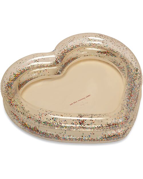 Konges Slojd Heart Pool - Transparent/Cream - Ecological PVC - with Glitter Inflatable Pools