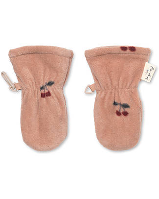 Konges Slojd Hezla Mittens - Cherry Blush - 100% Polar Fleece Gloves