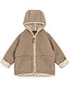 Konges Slojd Hooded Grizz Jacket - Oxford Tan - Oeko-Tex Certified Teddy Fabric Jackets