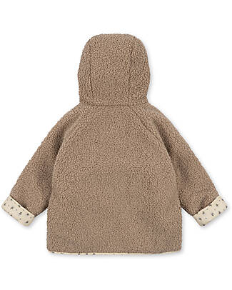 Konges Slojd Hooded Grizz Jacket - Oxford Tan - Oeko-Tex Certified Teddy Fabric Jackets