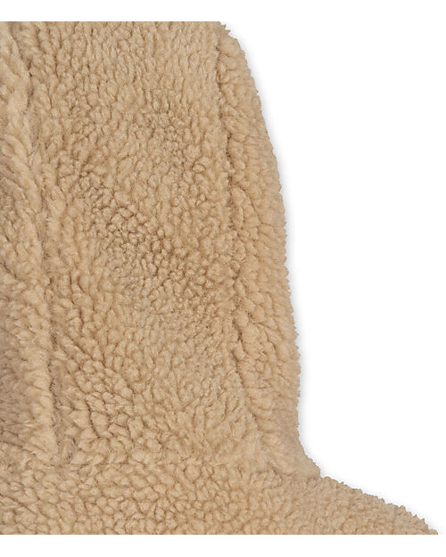 Konges Slojd Hooded Neckwarmer - Oxford Tan - Oeko-Tex Certified Soft Teddy Fabric Scarves