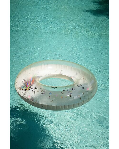 Konges Slojd Inflatable Donut - Multi Cherry Transparent - Diameter 100cm - PVC Beach Toys