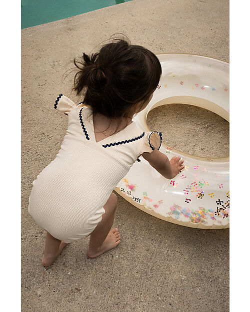 Konges Slojd Inflatable Donut - Multi Cherry Transparent - Diameter 100cm - PVC Beach Toys