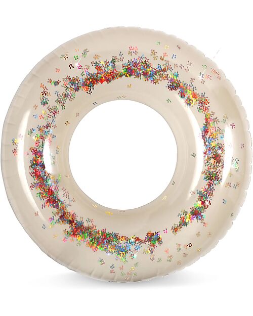 Konges Slojd Inflatable Donut - Multi Cherry Transparent - Diameter 100cm - PVC Beach Toys