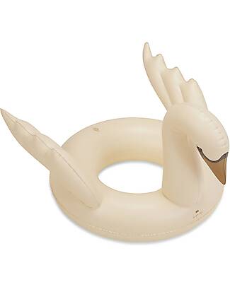 Konges Slojd Inflatable Swan Donut - White - Diameter 50cm - PVC Beach Toys