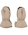 Konges Slojd Jodi Muffles with Black Hearts - Beige - Cotton Gloves