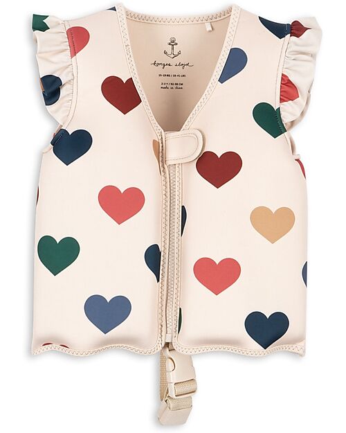 Konges Slojd Junior Float Vest with Frill - Bon Coeur Coloré - Ideal until 6 years Uv-Safe T-shirt