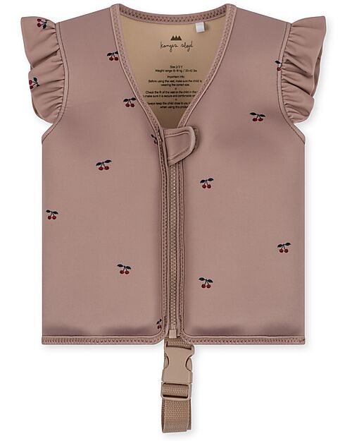 Konges Slojd Junior Float Vest with Frill - Cherry - Ideal until 6 years Uv-Safe T-shirt