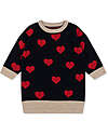Konges Slojd Lapis Knit Dress - Navy Heart - 100% Organic Cotton GOTS Dresses_