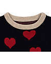 Konges Slojd Lapis Knit Dress - Navy Heart - 100% Organic Cotton GOTS Dresses_