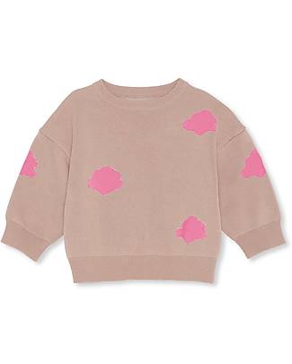 Konges Slojd Lapis Long-Sleeved Jacquard Sweater - Pink - 100% Organic Cotton Sweatshirts