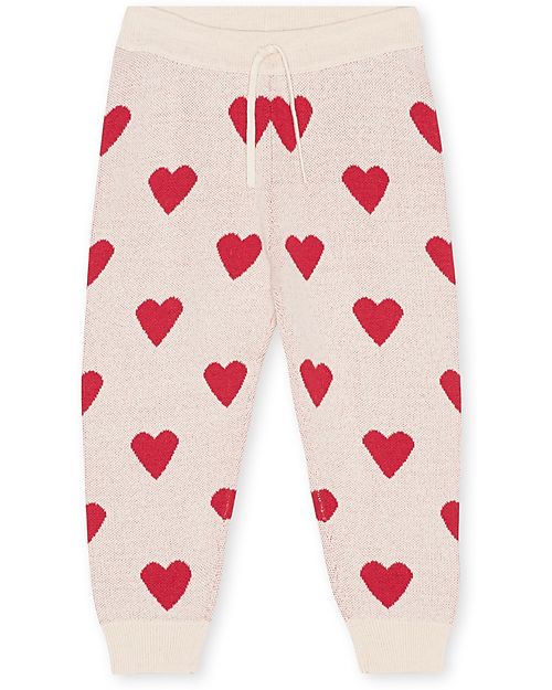 Konges Slojd Lapis Pants - Buttercream Heart - Organic Cotton and Merino Wool Trousers