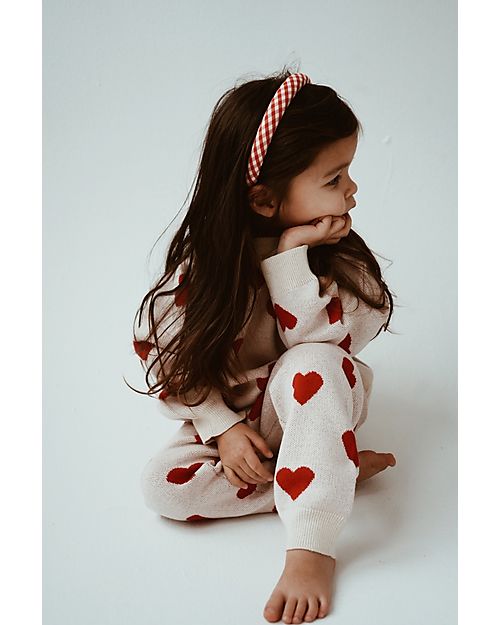 Konges Slojd Lapis Pants - Buttercream Heart - Organic Cotton and Merino Wool Trousers