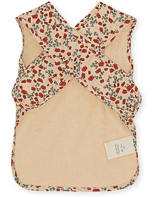 Konges Slojd Large Sleeveless Gag - Comea Poppy - 100% Organic Cotton Waterproof Bibs