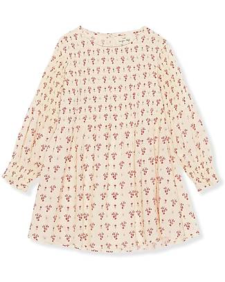 Konges Slojd Lezzi Long Sleeves Dress - Vintage Floral - Red - Soft and Flared Dresses_