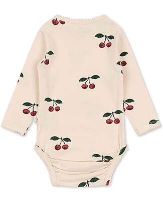 Konges Slojd Long Sleeved Bodysuit - Ma Grande Cerise - Organic Cotton GOTS Long Sleeves Bodies