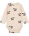 Konges Slojd Long Sleeved Bodysuit - Ma Grande Cerise - Organic Cotton GOTS Long Sleeves Bodies