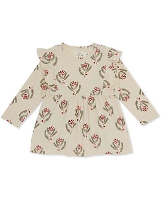 Konges Slojd Long Sleeves Dress - Christmas Vintage Flower - Cotton - Simply Wonderful! Dresses_