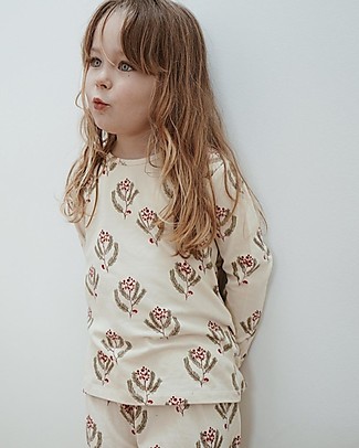 Konges Slojd Long Sleeves Pajamas - Christmas Vintage Flower - Cotton Pyjamas