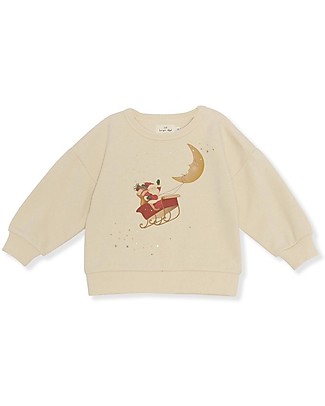 Konges Slojd Lou Oversized Sweatshirt - Cream - Peached Organic Cotton Sweatshirts
