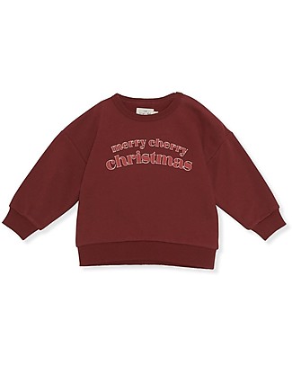 Konges Slojd Lou Oversized Sweatshirt - Red - Peached Organic Cotton Sweatshirts