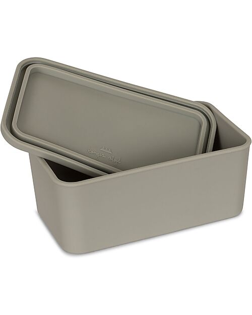 Konges Slojd Lunchbox - Dino Blue - Wit Divider Snack Boxes
