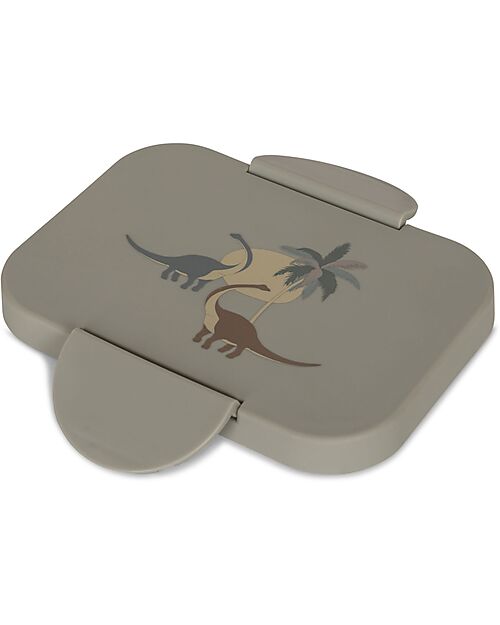 Konges Slojd Lunchbox - Dino Blue - Wit Divider Snack Boxes