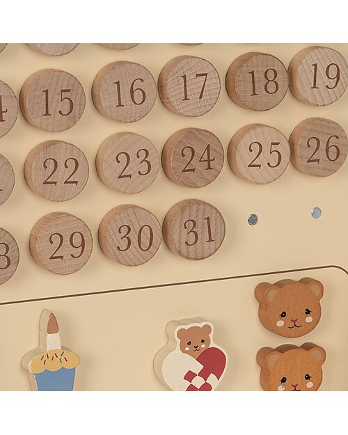 Konges Slojd My First Calendar - Discover Months and Dates - 100% Beech Wood Montessori Toys