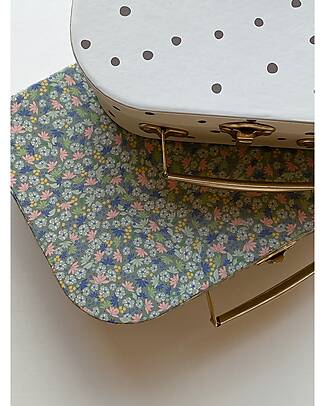 Konges Slojd OUTLET - 2 Pack Luggage -Grey dot-Midsummer - FSC Paper - Showroom Piece Suitcases for Games