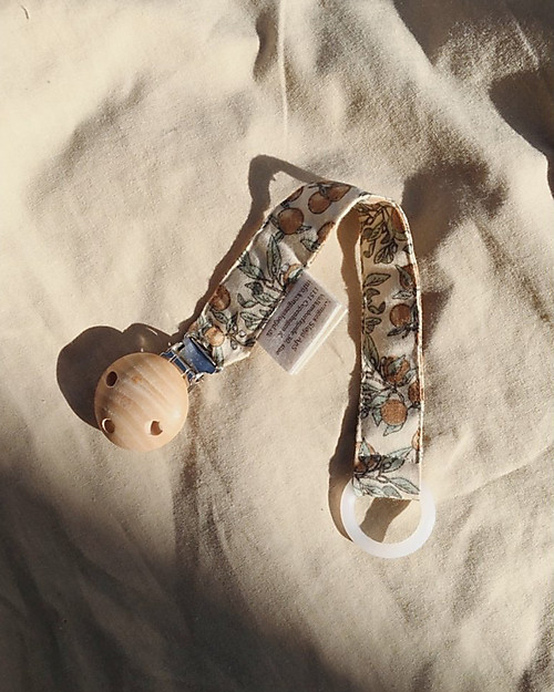 Konges Slojd Pacifier Strap Orangery Beige - Organic Cotton Pacifier Chains