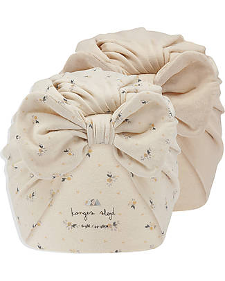 Konges Slojd Pack of 2 Bonnet - Petals and Smoke Grey - Organic Cotton Hair Accessories