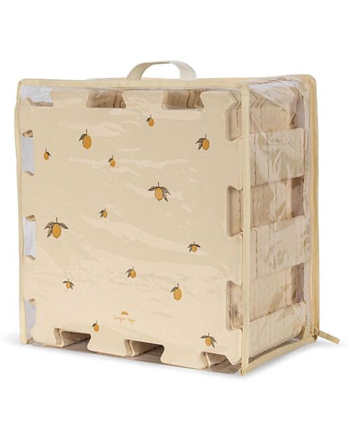 Konges Slojd Playmat - Lemon - 86x86 cm - Includes 16 Pieces Puzzle Mats