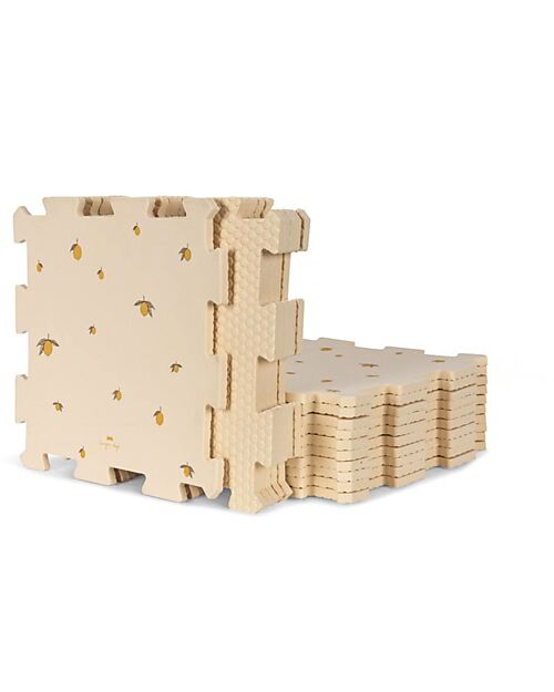 Konges Slojd Playmat - Lemon - 86x86 cm - Includes 16 Pieces Puzzle Mats