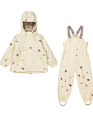 Konges Slojd Rainproof Windproof Set - Jacket and Pants - Lemon - 10000mm waterproof Waterproof