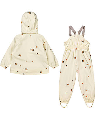 Konges Slojd Rainproof Windproof Set - Jacket and Pants - Lemon - 10000mm waterproof Waterproof