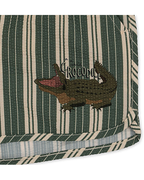 Konges Slojd Seer Asnou Shorts - Pasture Stripes - with tie at the waist Swimming Trunks