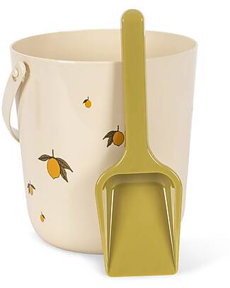 Konges Slojd Set Beach Bucket and Shovel - Lemon - 18m+ Beach Toys