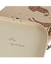 Konges Slojd Set of 2 Suitcases - Tiger - Sand - Made of Cardboard with Metal Handle Suitcases for Games