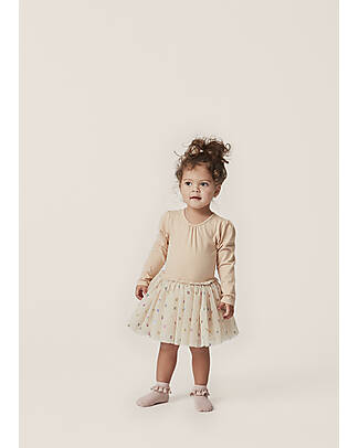 Konges Slojd Set of 3 Lace Socks with Ruffles - Rose Sand Roebuck - Organic Cotton and Lurex Socks