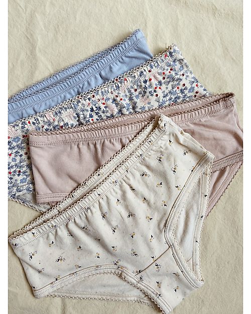 Konges Slojd Set of 4 Basic Underpants - Kitty - Soft and Elastic! Briefs