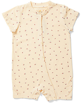 Konges Slojd Short Sleeve Body - Bloom Red - Organic Cotton Short Sleeves Bodies